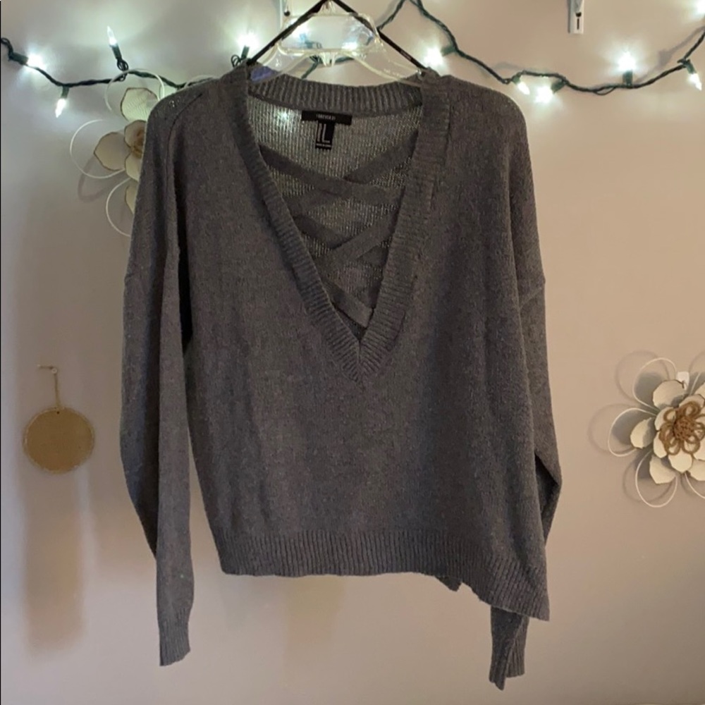 Forever 21 Criss Crossed Sweater